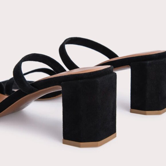 BY FAR TANYA BLACK SUEDE SANDAL - Picture 2 of 11